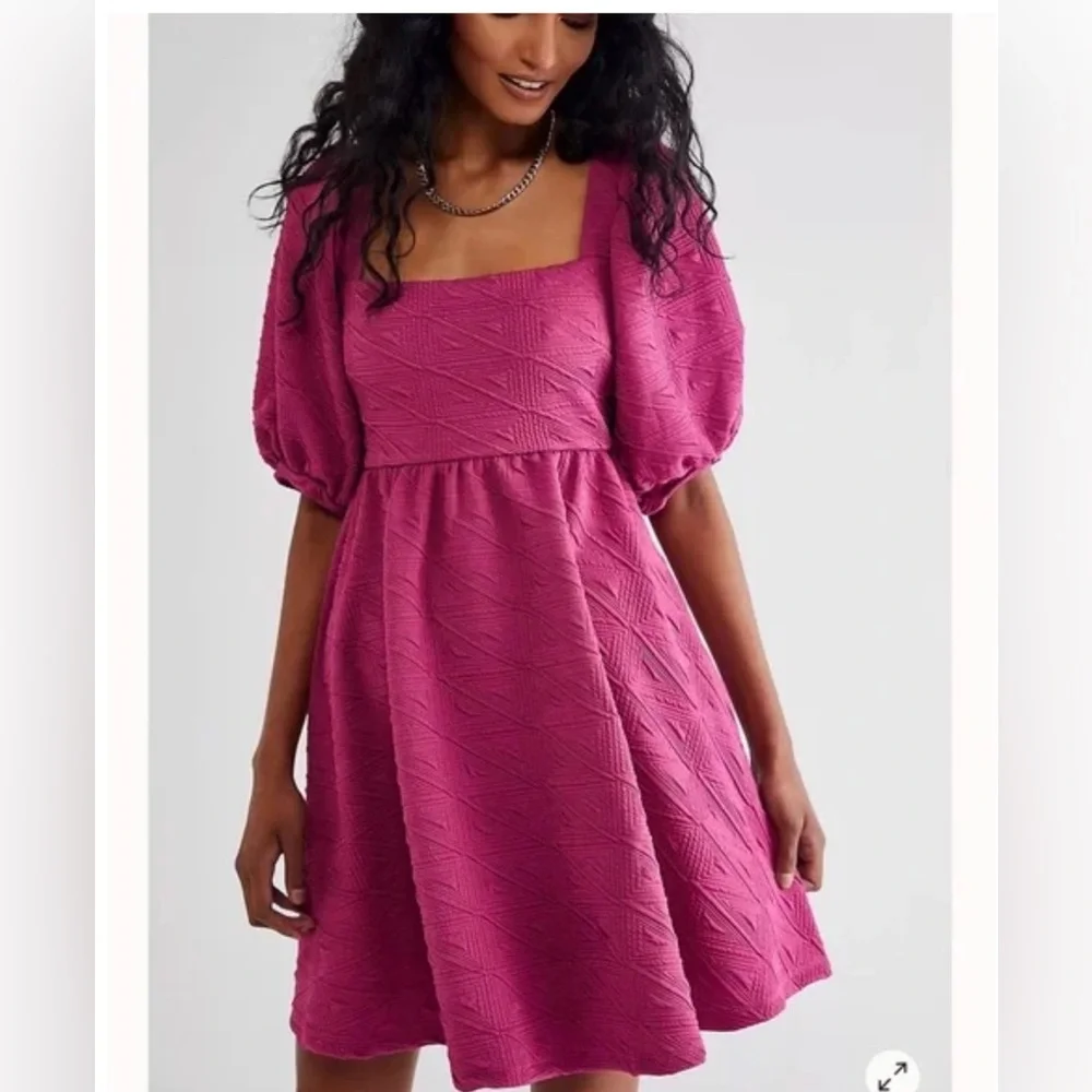 Free‎ People Pink Textured Mini Dress